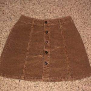 Brown Corduroy Skirt